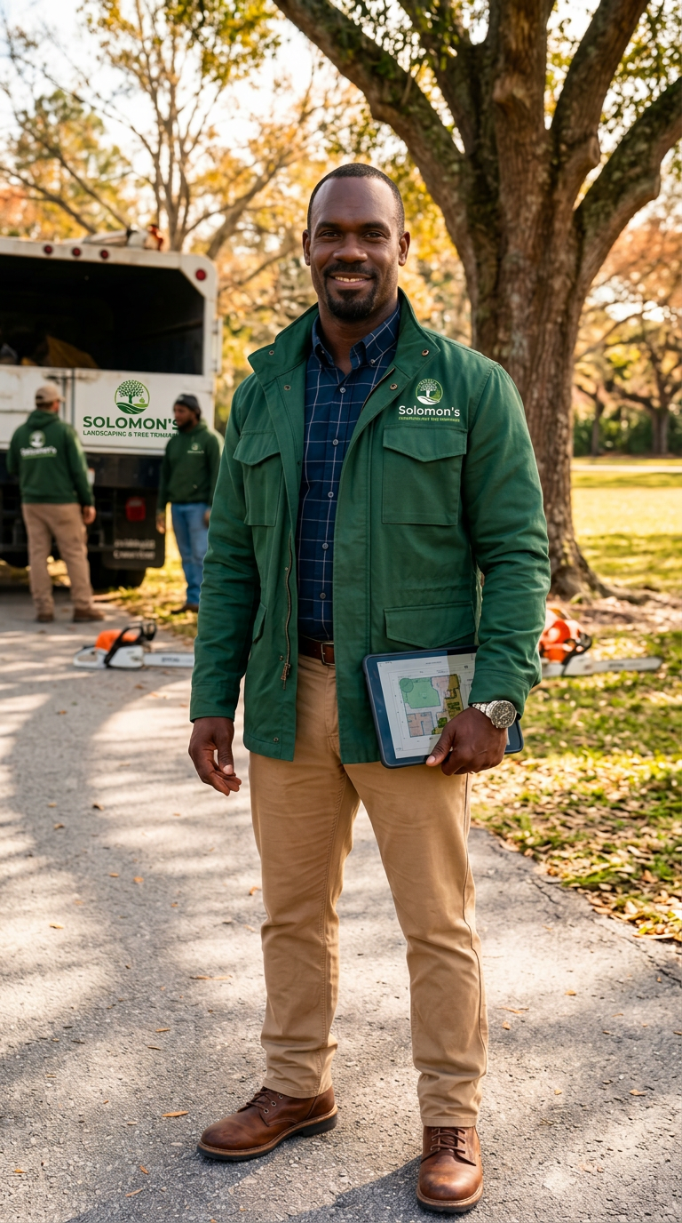 Antonio Solomon, owner and lead arborist of Solomon's Landscaping & Tree Services